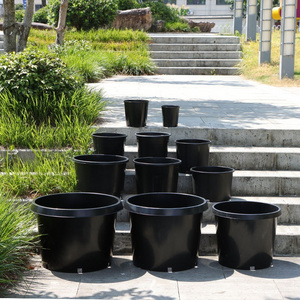 OEM/ODM Black Large 3 5 7 10 15 20 25 Gallon Flowerpot Nursery Plant Garden Planter Plastic Pot for Plants Vegetables