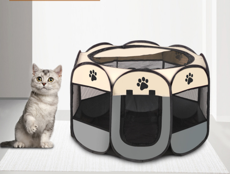 Dog Crate Circular Indoor Pet Tent Oxford Cloth House Pet Delivery Room Fence for Dog Cat Puppy Rabbit Hamster