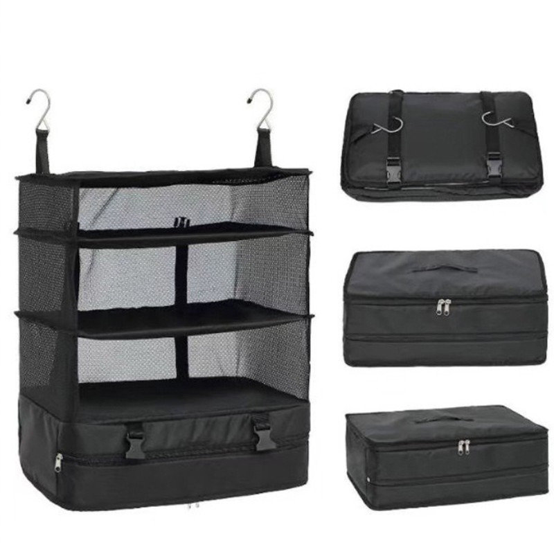 Travel Luggage Organizer Portable Hanging Travel  Shelves Bag foldable travel bag