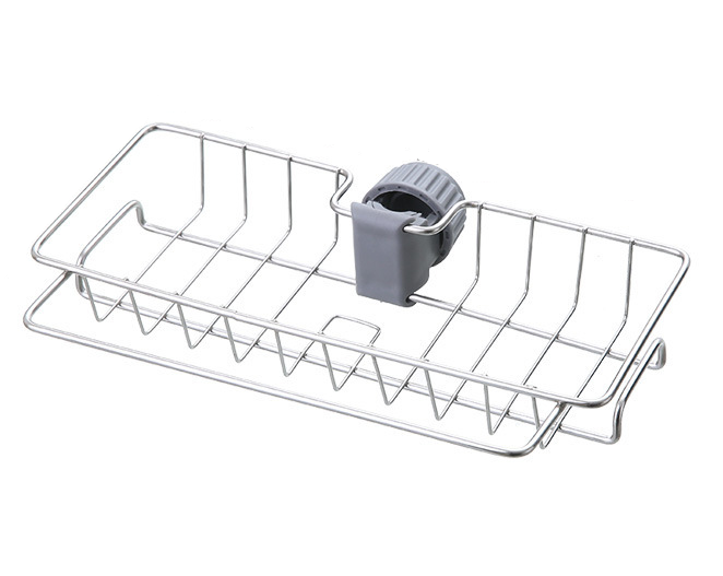 Kitchen Bathroom Stainless Steel Faucet Sets Soap Sponge Storage Holders Faucet Drain Racks