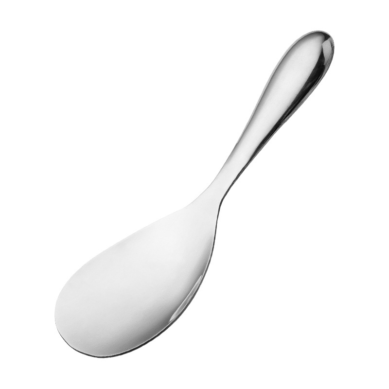 Short Handle Stainless Steel 304/201 Household Spoon Thickened Soup & Salad Serving Utensil