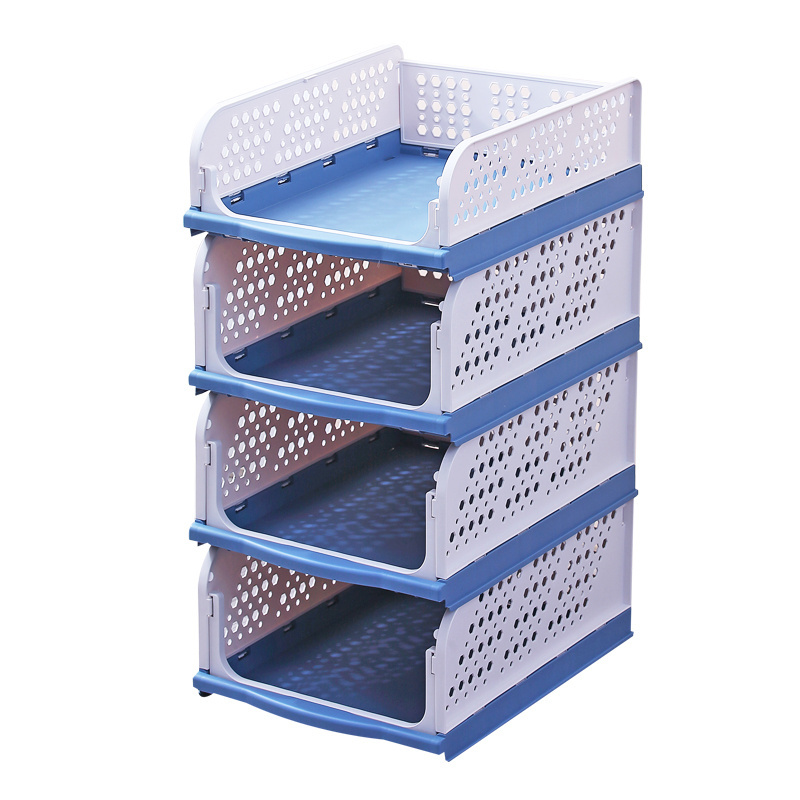 Shoe Clothing Foldable Storage Container Closet Storage Plastic Storage Baskets For Wardrobe