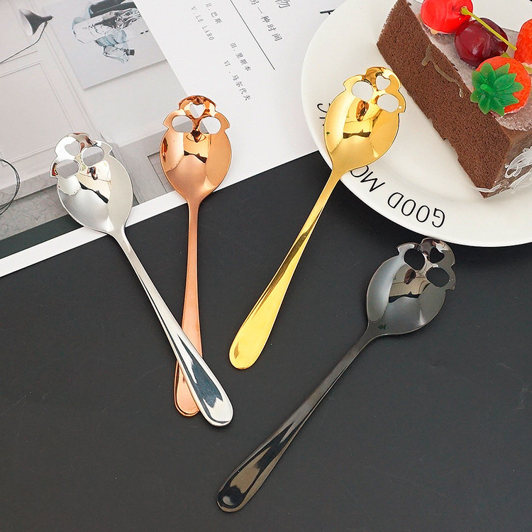 Stainless Steel 304 Ice Cream Coffee Stirring Mixing Sugar Dessert Bone Shape Scoop Spoon