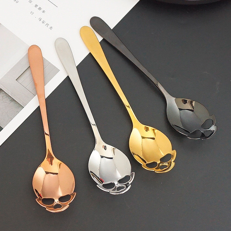 Stainless Steel 304 Ice Cream Coffee Stirring Mixing Sugar Dessert Bone Shape Scoop Spoon