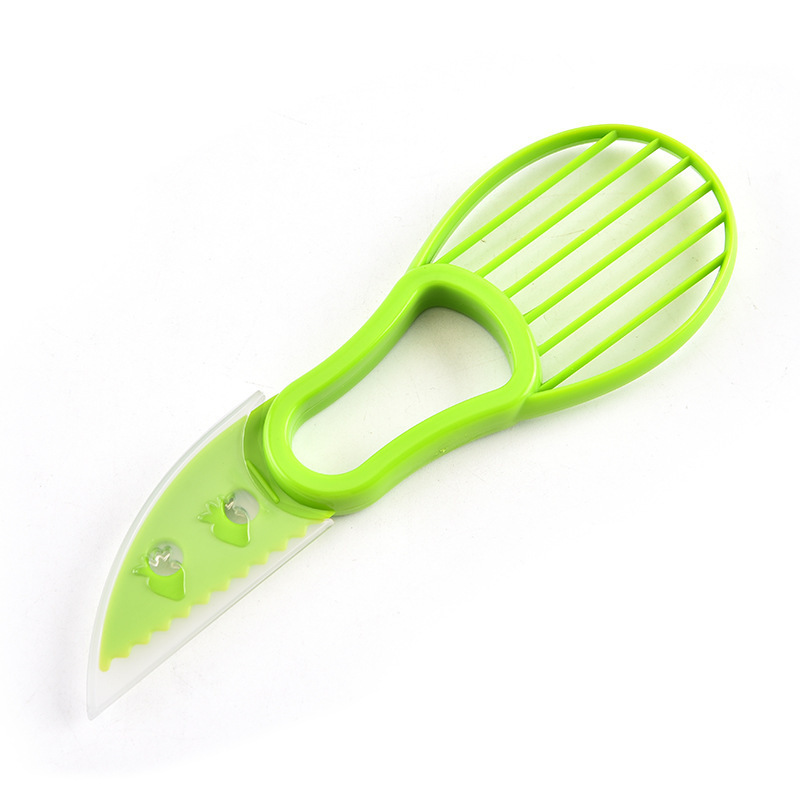 Fruit Vegetable Kitchen Multi Function Tools Plastic Avocado Cutter 3 in 1 Avocado Slicer