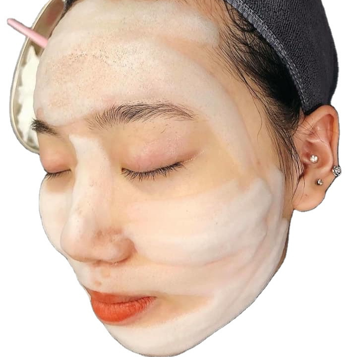 Wholesale Oem Korean Face Skin Care Organic Brightening Moisture Whiten Oxygenation Bubble Mud Clay Facial Mask