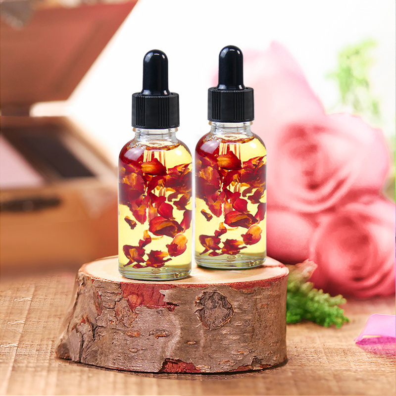 Amazon Hot Sale Pure And Natural Rose Petal Multi Use Oil Face Body And Hair body Skin Care Repair massage oil for female