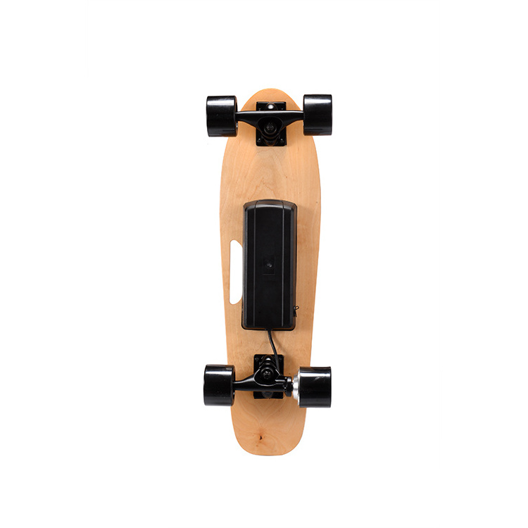 24v 2ah high speed 22km/h Single core drive 4 wheel maple deck long range electric skateboard with controller