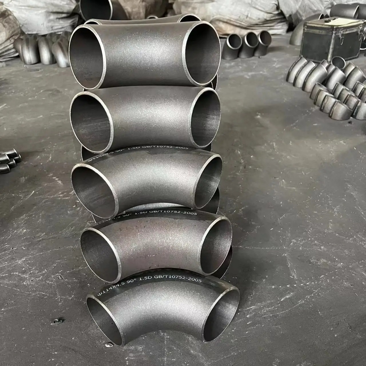 ASTM A234 WPB Long Radius 90 Degree Butt Welded Pipe Ftiings Weight Elbow Tube Connector