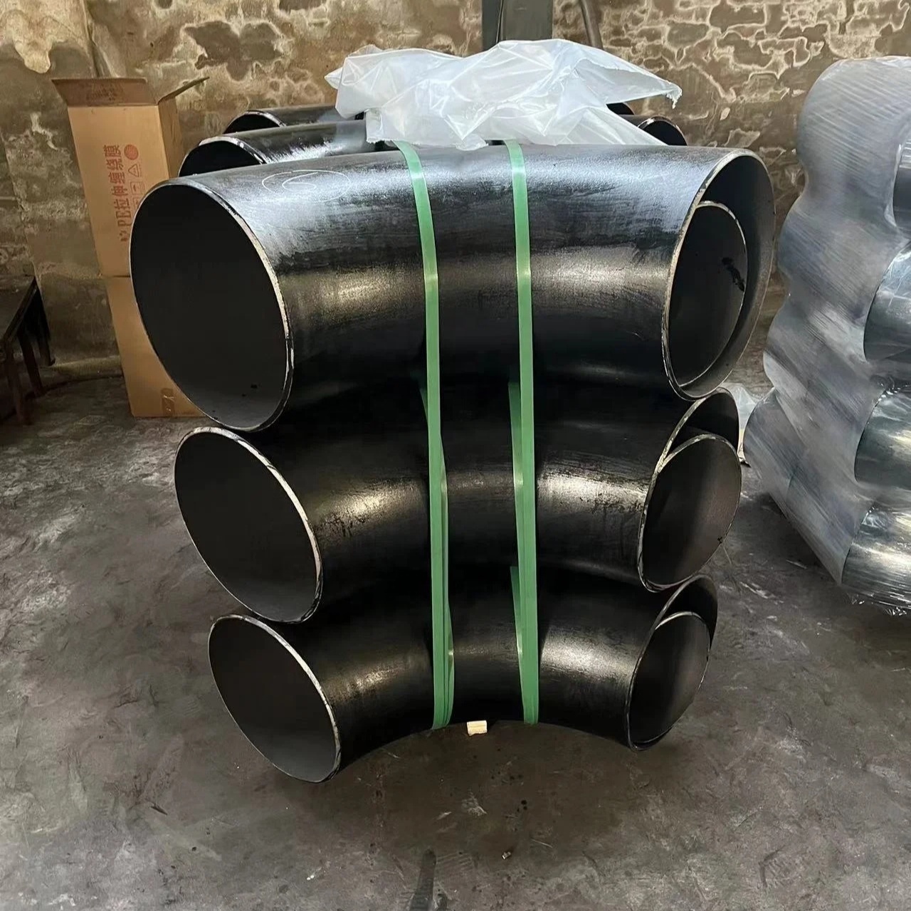 ASTM A234 WPB Long Radius 90 Degree Butt Welded Pipe Ftiings Weight Elbow Tube Connector