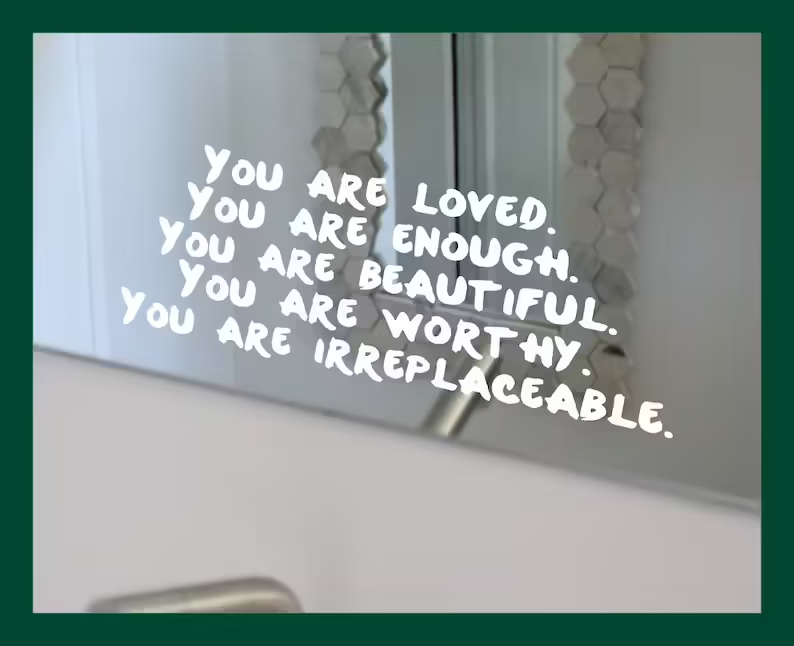 Custom Motivational Sticker Inspirational Vinyl Mirror Decals Stickers for Home Decor