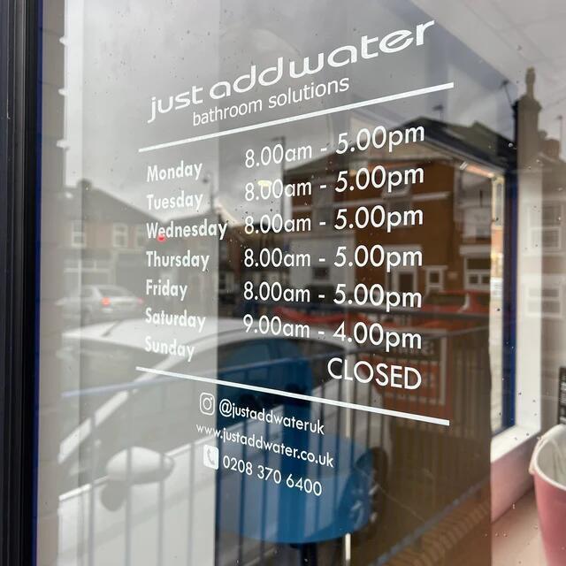 Custom Business Logo Opening Hours Shop Open Closed Vinyl Decal Cafe Window Door Sticker Sign Custom Vinyl Window Sticker Decal