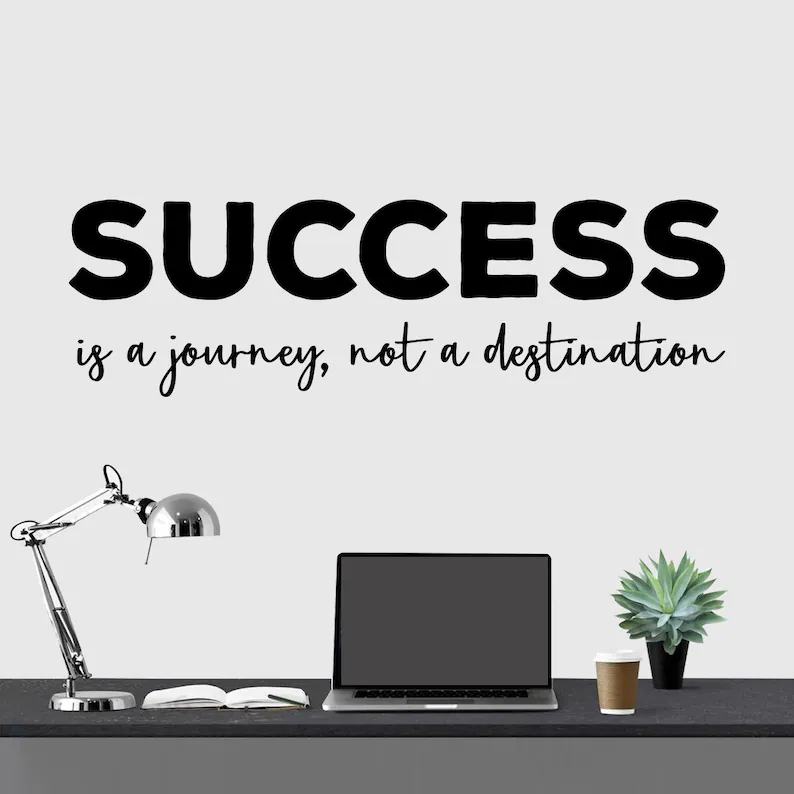 Custom removable Success Office Motivational Quote Mural Transfer Vinyl Lettering Wall Decals Home Decoration Wall Stickers