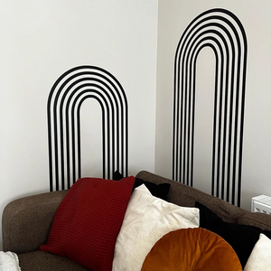 Abstract Shapes Lines Pattern Arches Wall Sticker Decal Removable Arches Boho Room Wall Art Decor Decal Fro Bedroom Living Room