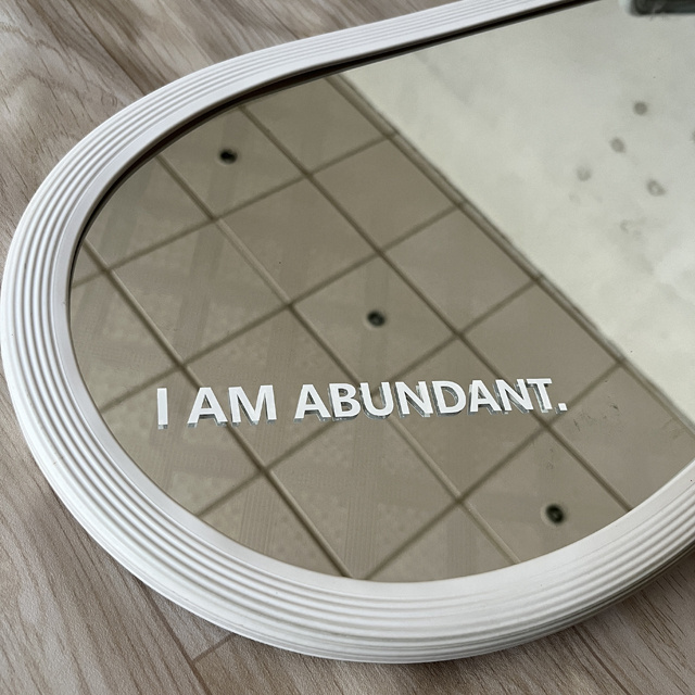 I Am Loved Custom Affirmation PVC Vinyl Acrylic Mirror Sticker Sheet Window Glass Mirror Motivational Decal Sticker