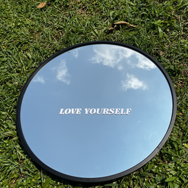 Love Yourself Vinyl Decal Sticker Affirmation Positive Sticker Quote Self-Love Motivation Mirror Decals For Bedroom Laptop Wall