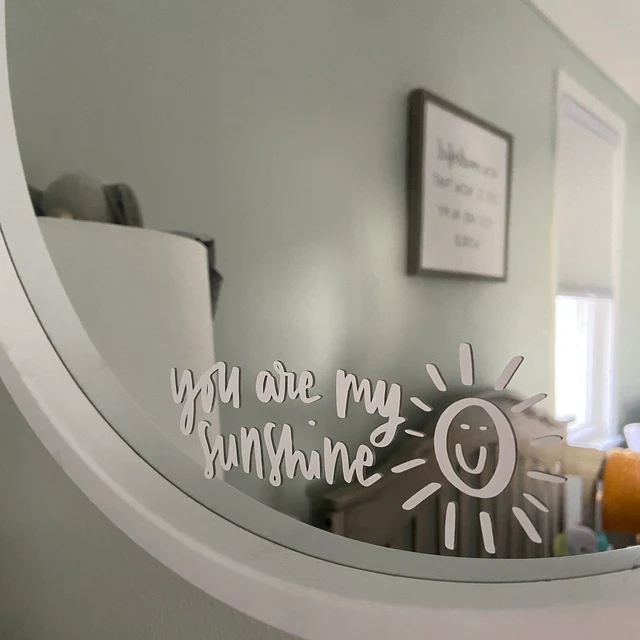 Custom Word Of Affirmation Encouragement Mirror Decal Premium Vinyl PVC Mirror Decal Sticker For Home Wall Mirror Decoration