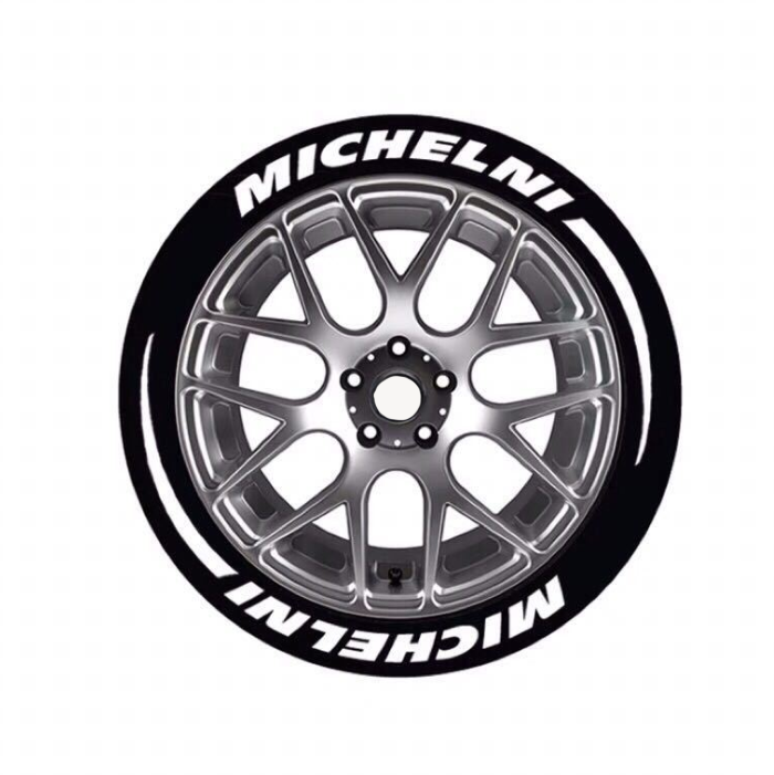 Adhesive rubber tyre sticker custom tire sticker