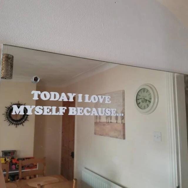 Custom Inspiration Acrylic Affirmation Mirror Stickers Positive PVC Vinyl Word Mirror Sticker Motivation Vinyl Decal Sticker