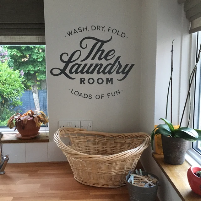 Custom Laundry Room Wall Quote Art Vinyl Lettering Decal Sticker Kitchen Home Decor Wall Sticker