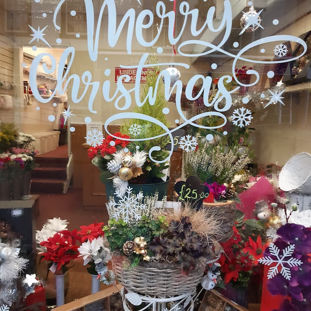 Merry Christmas Shop Window Sign Stickers Decals Display Xmas Quote Wall Stickers Transfer Santa Xmas Vinyl Decal Sticker