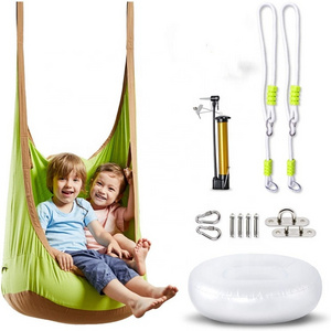 Colorful Folding Hanging Pod Swing Seat Indoor and Outdoor Canvas Hammock for Children