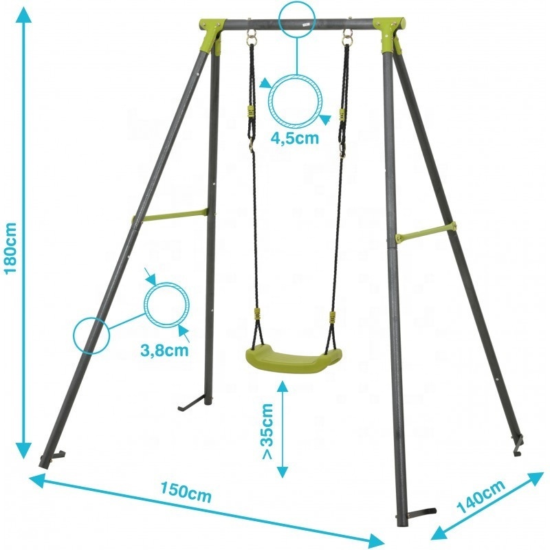 2021 Best Selling Cheap Children Outdoor Playground Single Swing