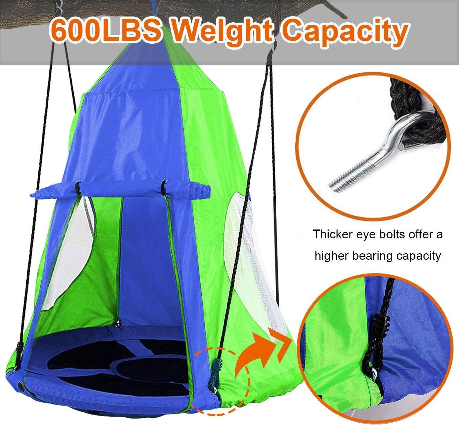 Waterproof Hanging Chair Tree  Swing Outdoor Indoor Tent For Kids