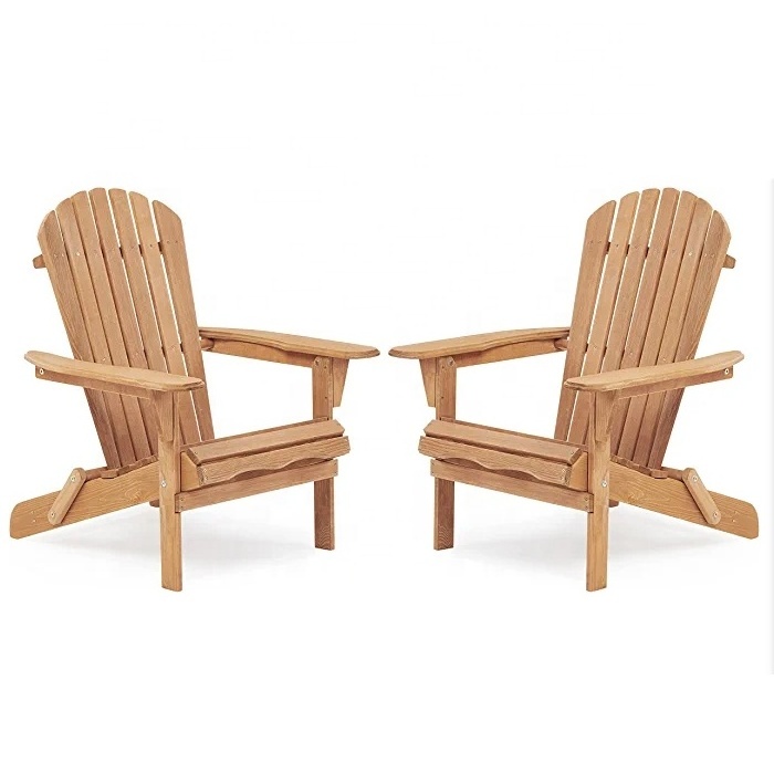 Jaalex Easy Assembly Outdoor Indoor Folding Wooden Garden Chairs Adirondack Chair Beach Lounge Chair