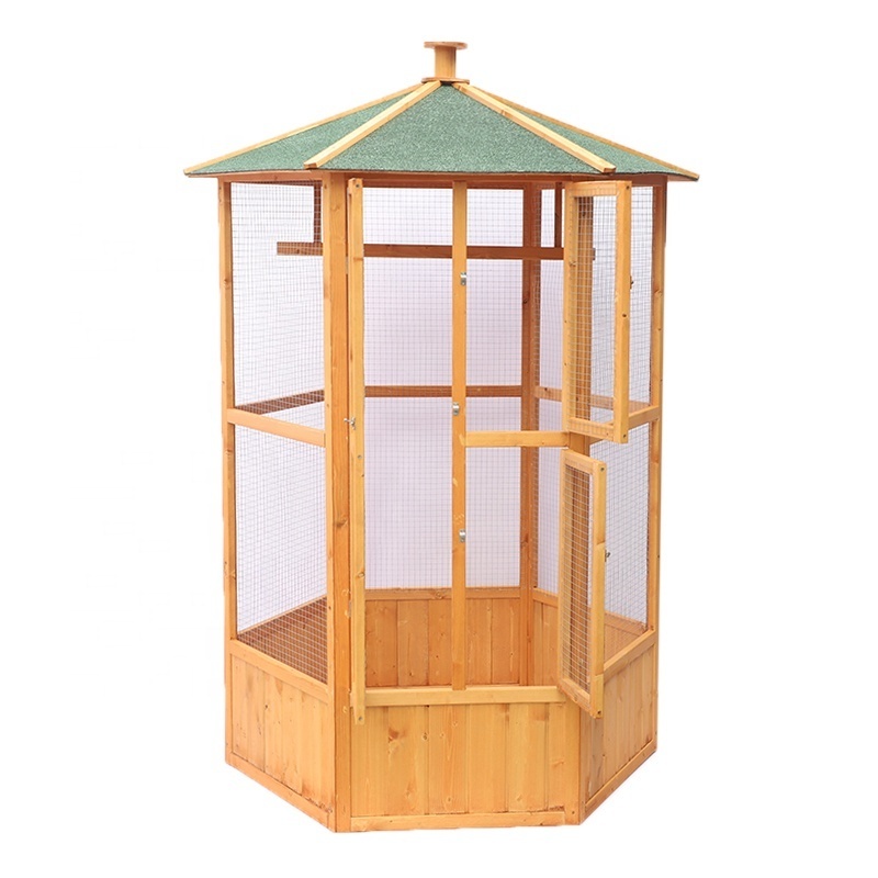 Jaalex Cheap Outdoor Waterproof Wooden Large Bird Aviary Luxury Pigeon Aviary Bird Cage For Sale