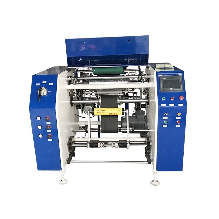 Stretch Film Slitter Rewinder Machine High Output Rewinding Pe Pvc Cling Film Tape Rewinding Machine