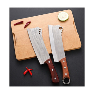 Bone Chopper Sharp Knife with Holster Sandalwood Handle Stainless Steel Popular Kitchen Knife Knives Wholesale