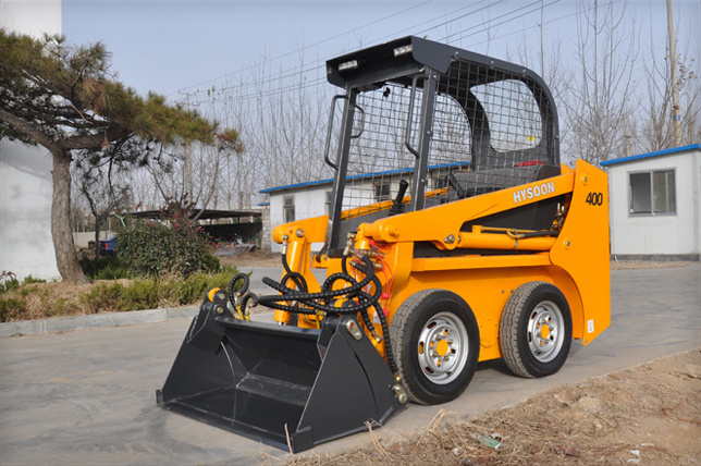 Factory low price HY400 compact mini wheel skid steer loader Mini Loader for sale