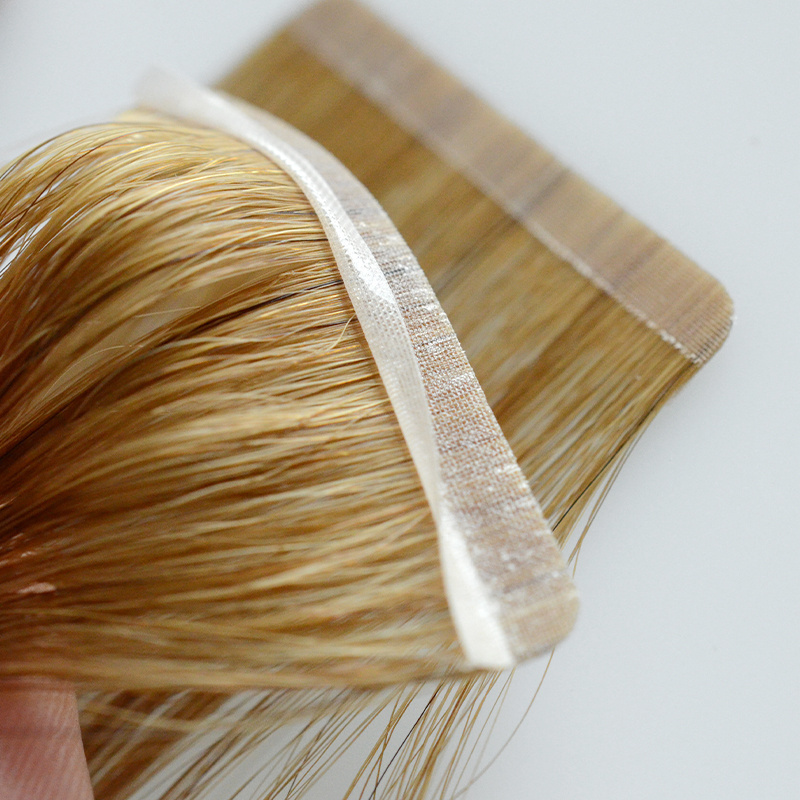 100% remy human hair invisible tape hair extensions with russian hair material