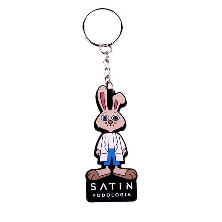 New Design promotional soft pvc logo 2D rubber gift Key chain of Bag Keychain