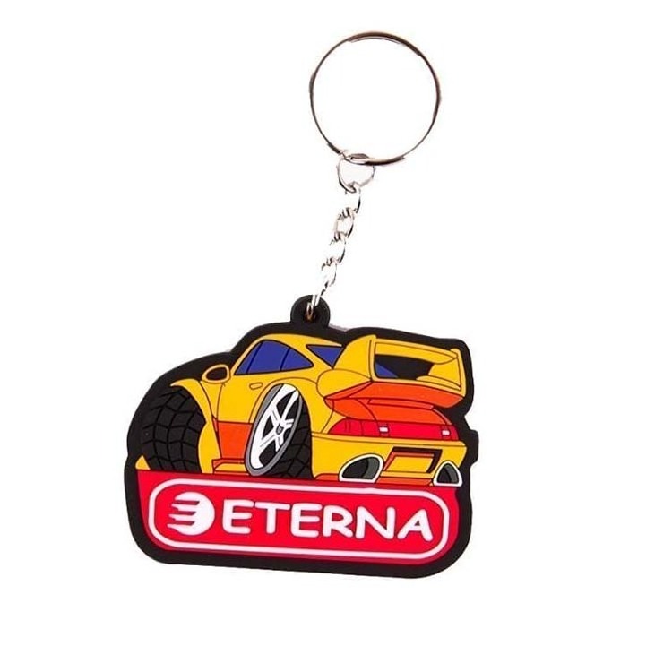 New Design promotional soft pvc logo 2D rubber gift Key chain of Bag Keychain