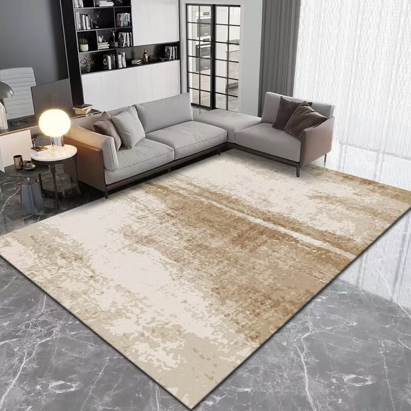 Cream Style Color Series Wall To Wall Carpets Household Living Room Luxury Mats Anti-slip 3d PrintedCrystal Velvet Area Rugs