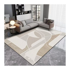 Cream Style Color Series Wall To Wall Carpets Household Living Room Luxury Mats Anti-slip 3d PrintedCrystal Velvet Area Rugs