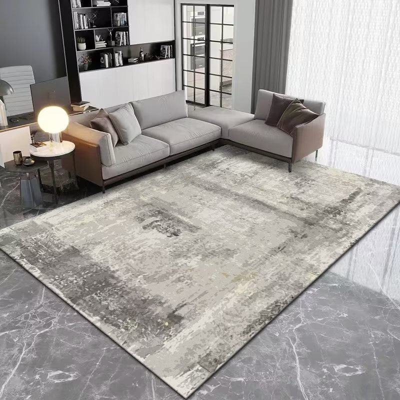 Cream Style Color Series Wall To Wall Carpets Household Living Room Luxury Mats Anti-slip 3d PrintedCrystal Velvet Area Rugs