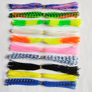 High quality wholesale jigging lure skirts material banded silicone fishing skirts