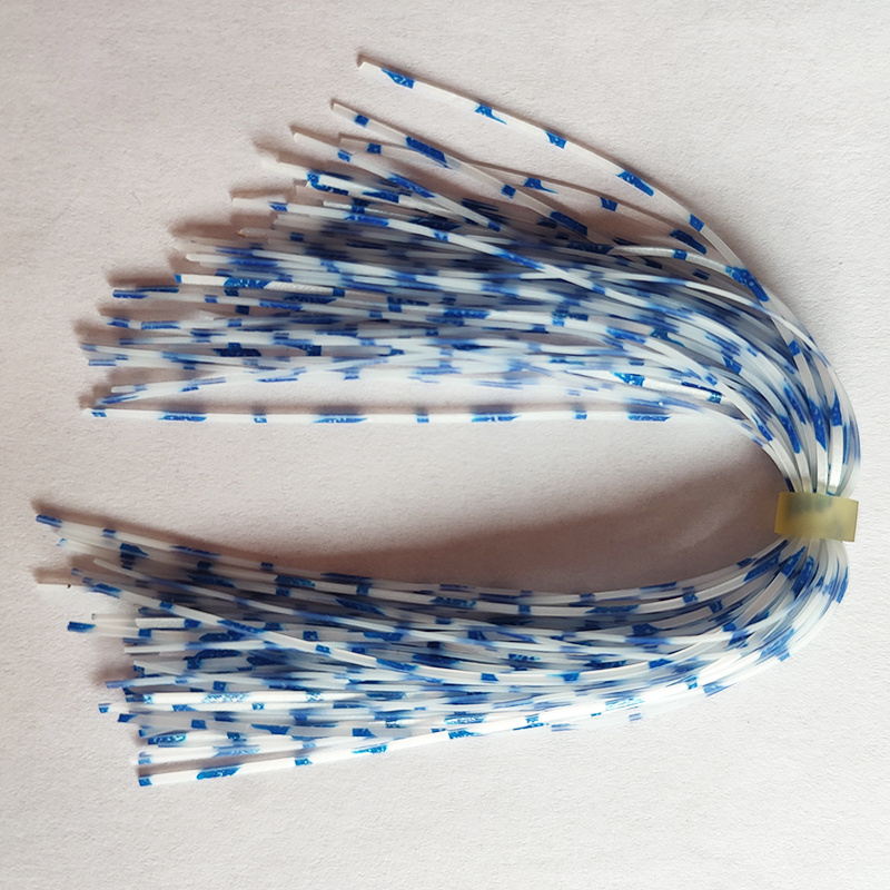 High quality wholesale jigging lure skirts material banded silicone fishing skirts