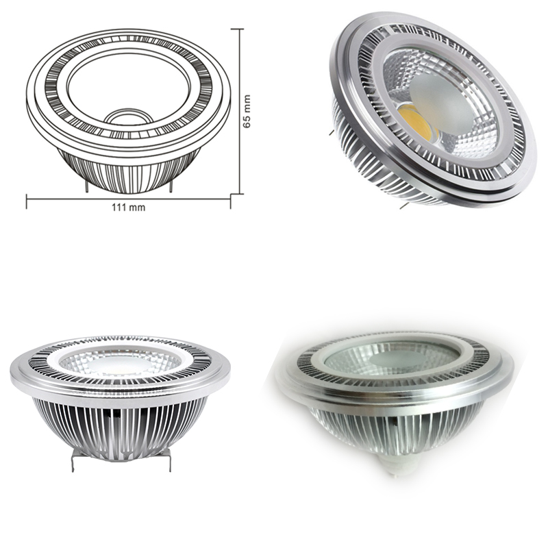 COB 20W AR111 led ceiling Lighting 110V 220V led downlight high power recessed luminaire G53 spotlight with built in driver