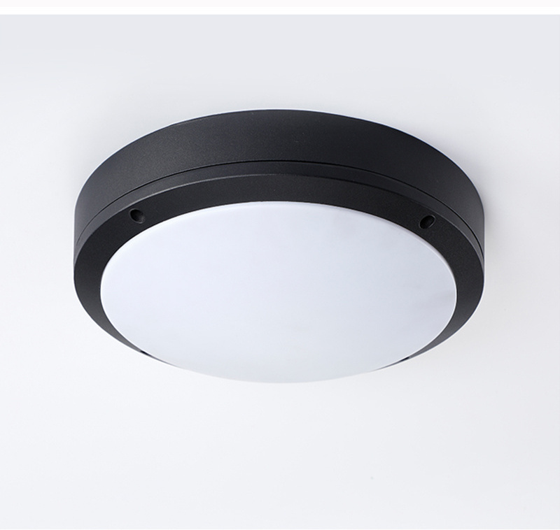 Surface mounted round led ceiling light with motion sensor IP65 plastic outdoor bulkhead light