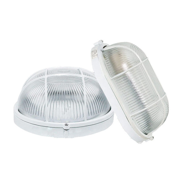 Outdoor Oval LED Nautical Bulkhead Light,flush Mount for Wall or Ceiling Black Cast Aluminum with Frosted Glass Lens