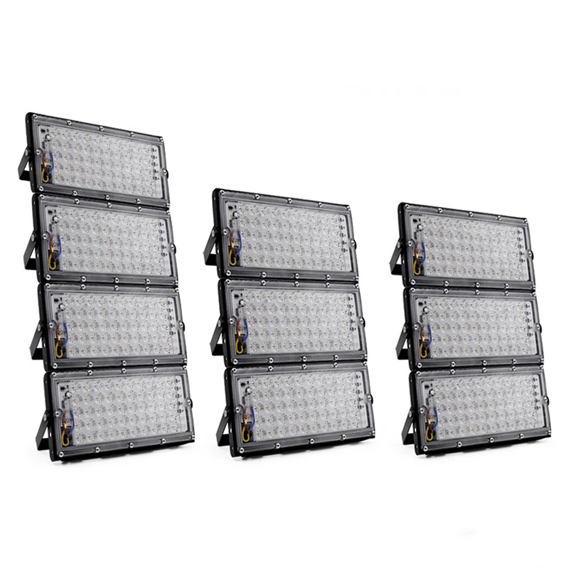 LED Flood Light 50W 220V 240V Floodlight CHIP IP65 Waterproof Outdoor Wall Reflector Lighting Garden Square Spotlight Cold White