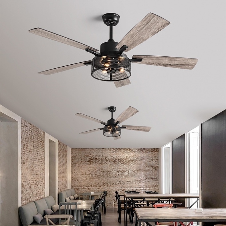 New Design 52 Inch Ceiling Fan Industrial Style 5 Dual Finish Blades 52