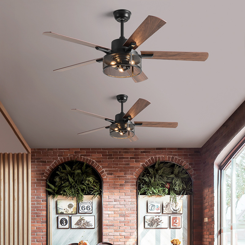 New Design 52 Inch Ceiling Fan Industrial Style 5 Dual Finish Blades 52