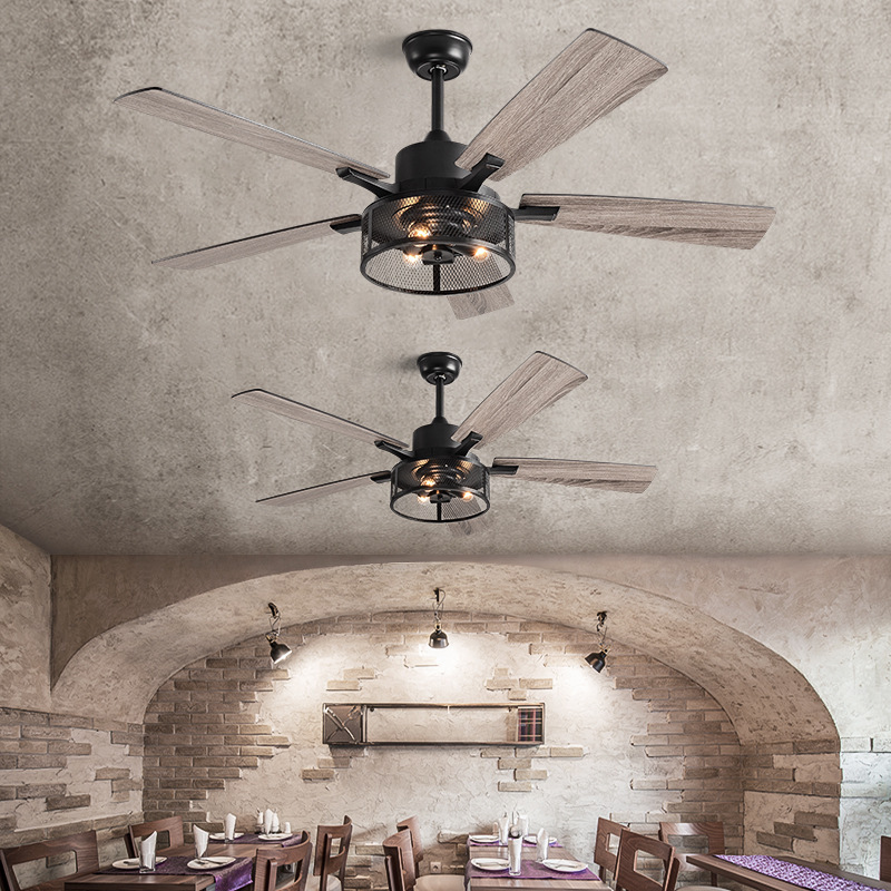 New Design 52 Inch Ceiling Fan Industrial Style 5 Dual Finish Blades 52