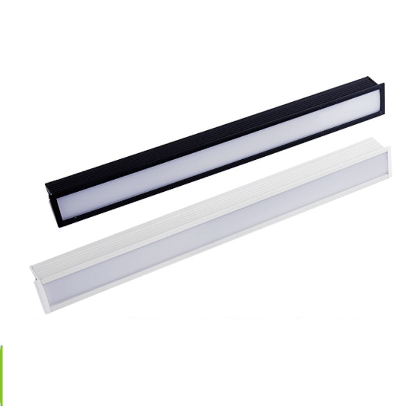 Embedded grille long strip light shell concealed hotel recessed linear light  washing wall tube spotlight