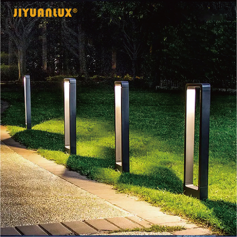 60cm 80cm Waterproof Solar Garden Light Landscape Pathway Highlight Modern LED Bollard Post Light Outdoor LED Lawn Light